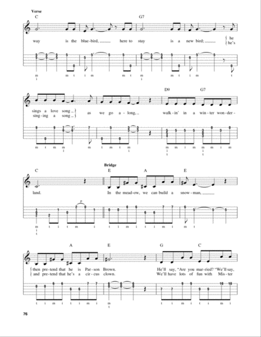 Winter Wonderland Banjo scores gallery preview page 2