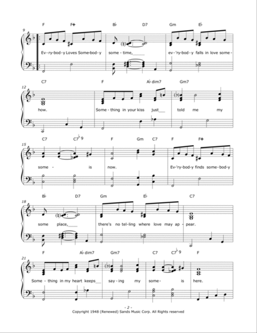 Everybody Loves Somebody Voice scores gallery preview page 2
