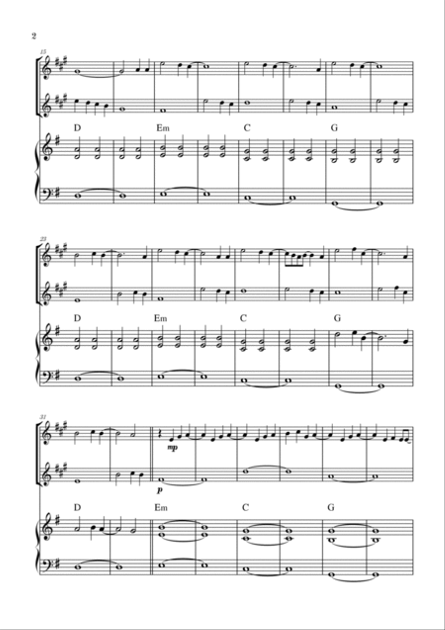 Love Is Gone Clarinet Duet scores gallery preview page 2