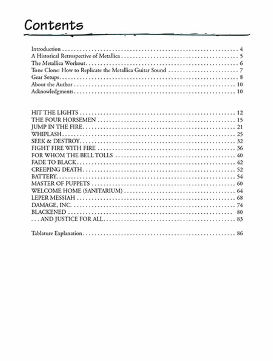 Metallica - Legendary Licks 1983-1988 Electric Guitar scores gallery preview page 2