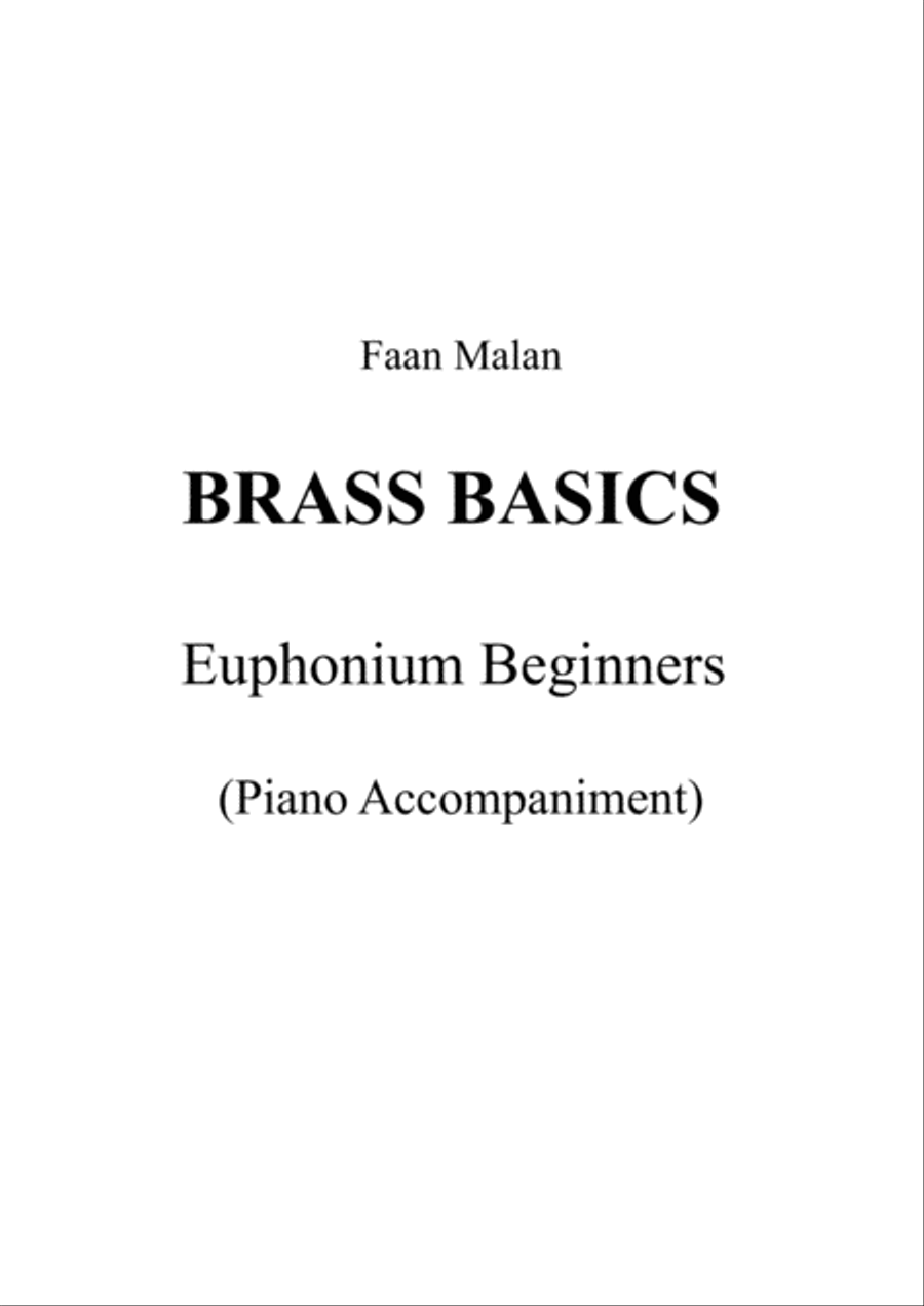 BRASS BASICS - Euphonium Beginners (Piano accompaniment) Brass Duet scores gallery preview page 1
