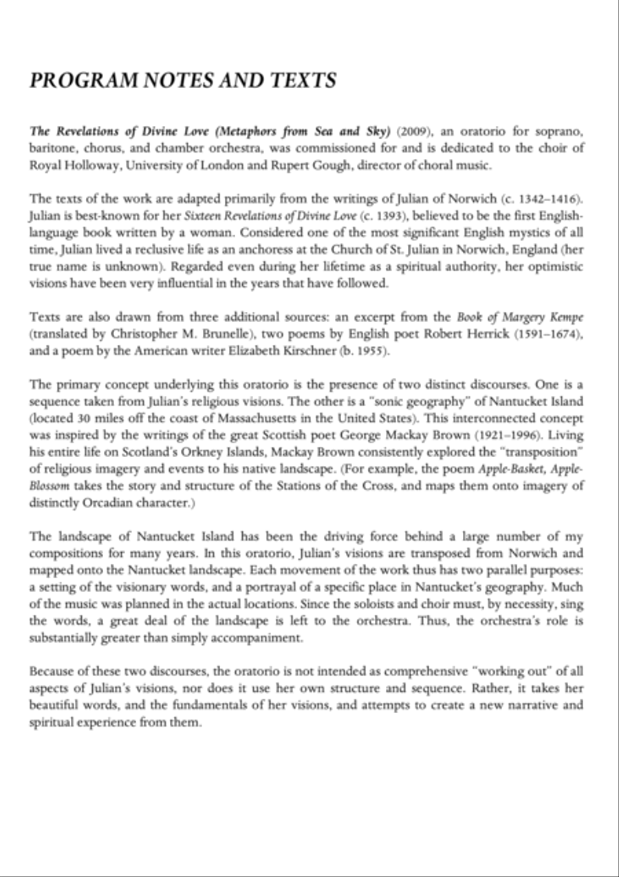Carson Cooman: The Revelations of Divine Love (Metaphors from Sea and Sky) (2009) oratorio for sopra 4-Part scores gallery preview page 3