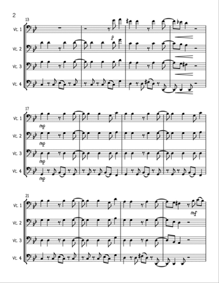 Bad Guy Cello scores gallery preview page 2