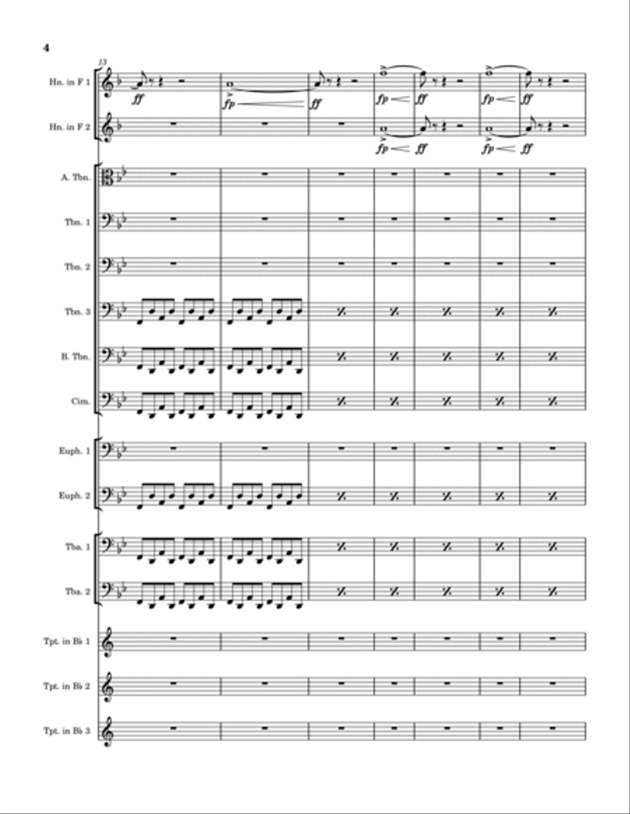 Gladiatore Fanfare Gladiatore Fanfare Brass Ensemble scores gallery preview page 4