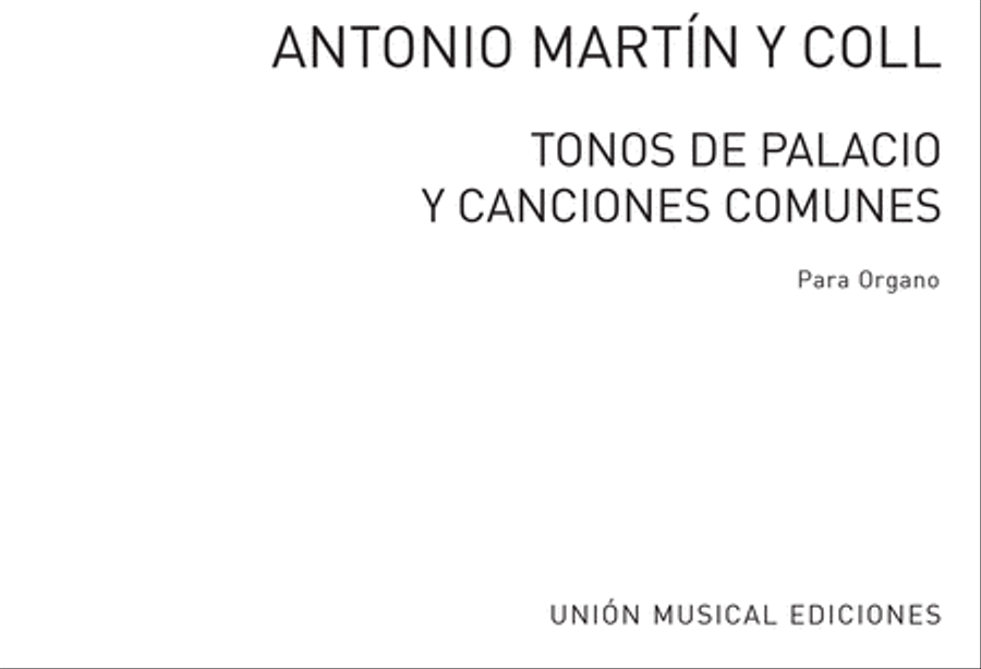 Tonos De Palacio Y Canciones Comunes Book 1 Organ scores gallery preview page 1