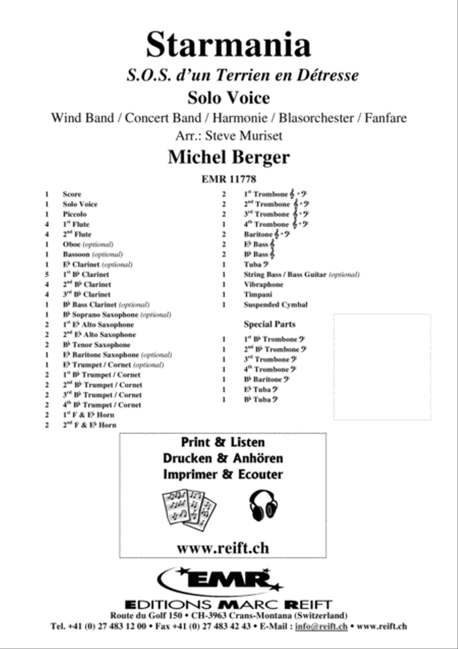 Starmania Concert Band scores gallery preview page 2