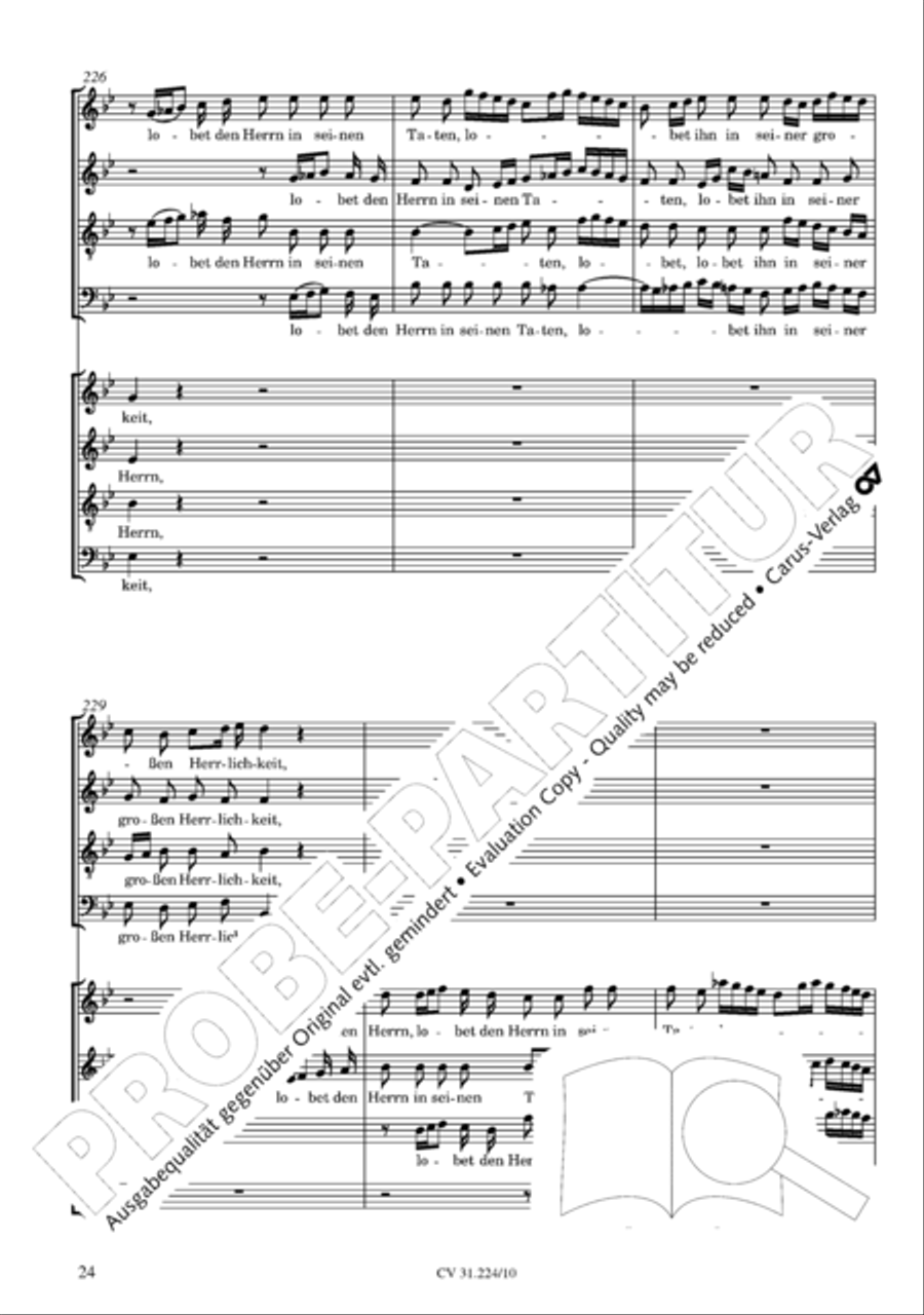 The complete motets (without Bc) Choir scores gallery preview page 31
