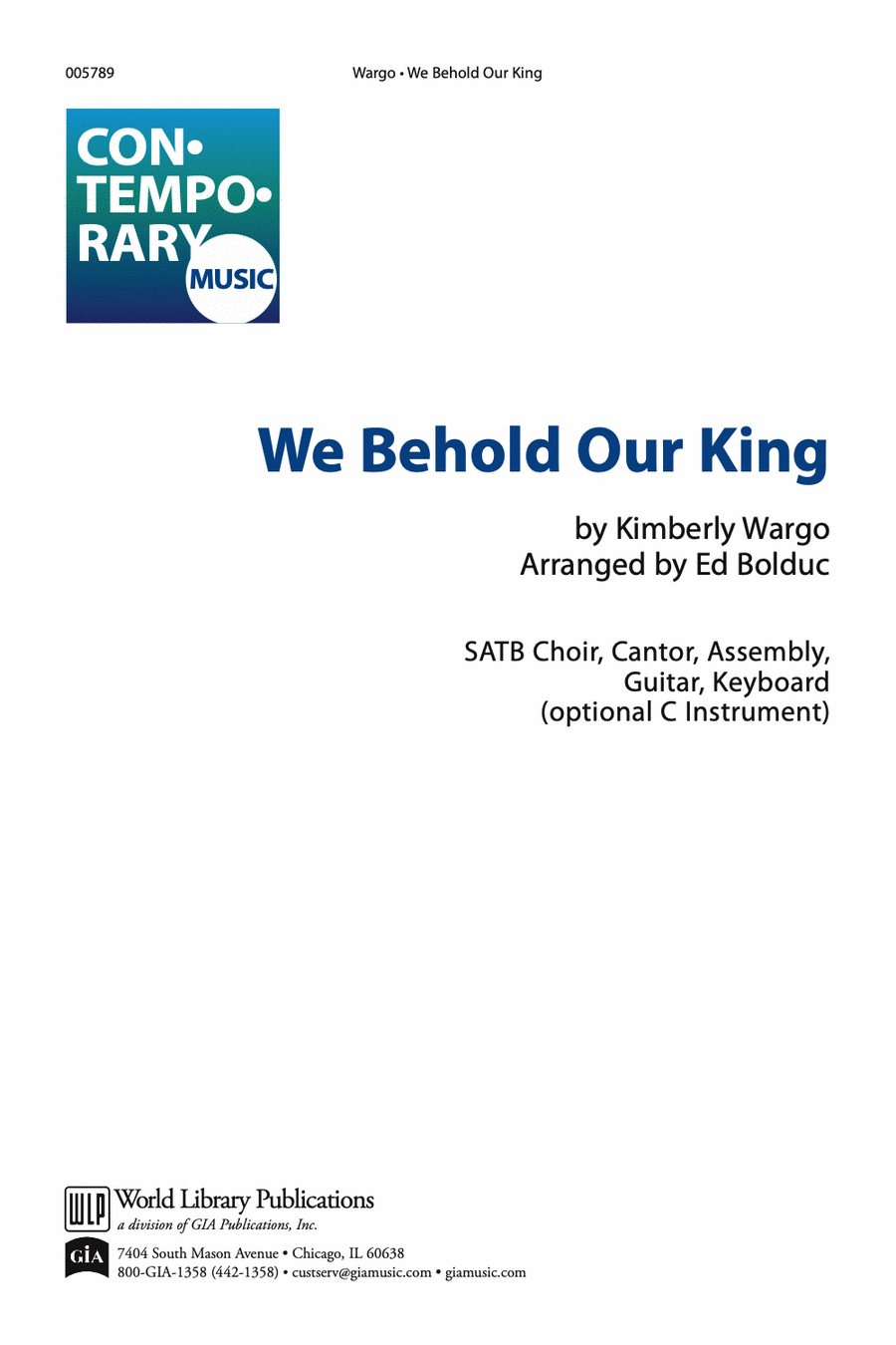 We Behold Our King We Behold Our King 4-Part scores gallery preview page 1