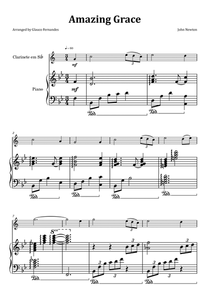 Amazing Grace - Clarinet & Piano image number null