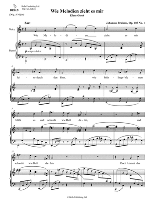 Book cover for Wie Melodien zieht es mir, Op. 105 No. 1 (C Major)