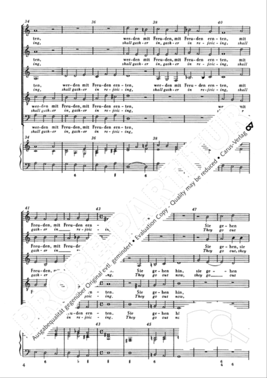 He who weeping soweth (Die mit Tranen saen) SSATB scores gallery preview page 5