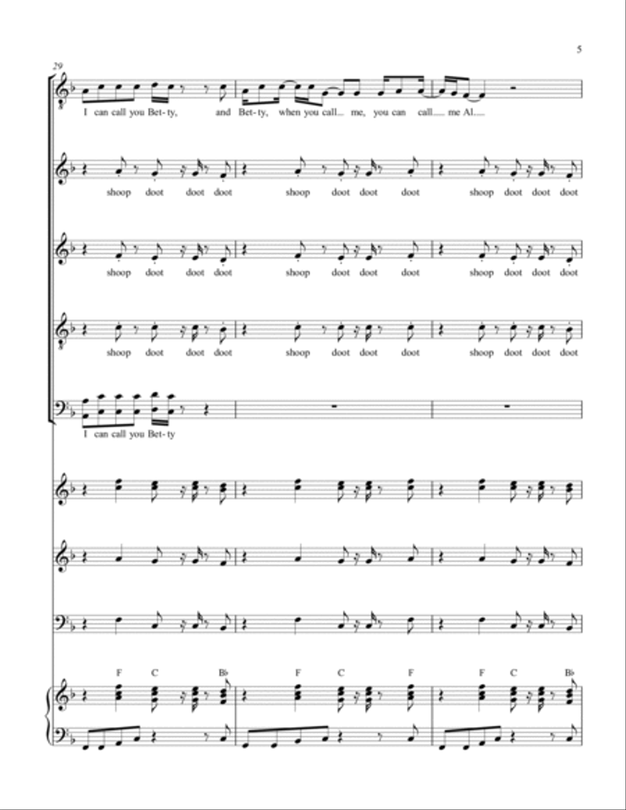 You Can Call Me Al 4-Part scores gallery preview page 5