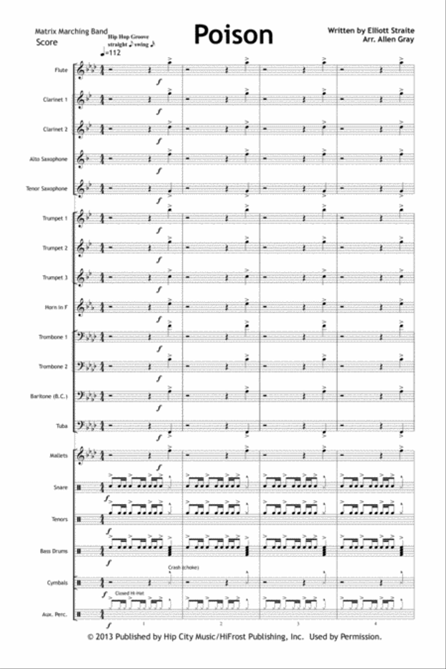 Poison Poison Marching Band scores gallery preview page 2