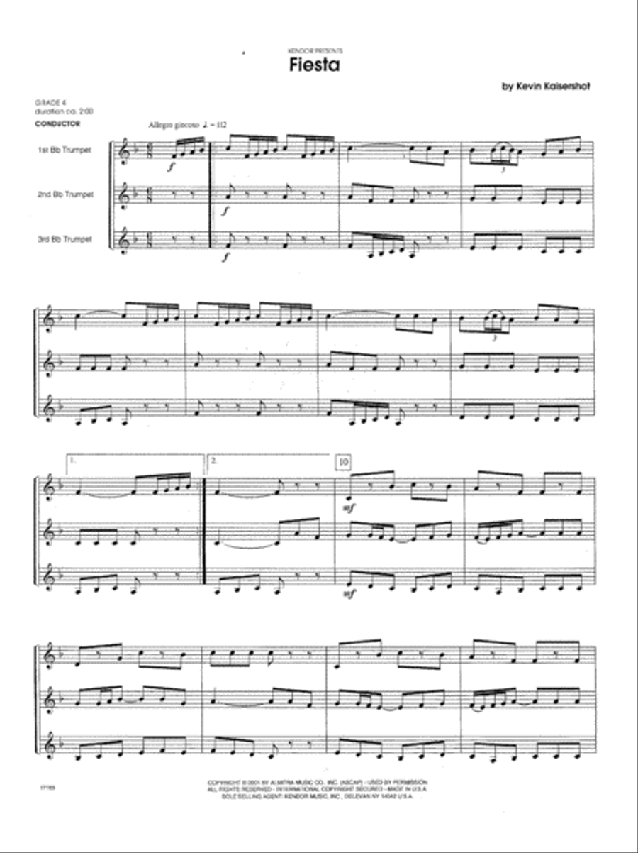 Fiesta Trumpet Trio scores gallery preview page 2