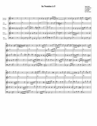 In Nomine a5 (arrangement for 5 recorders)