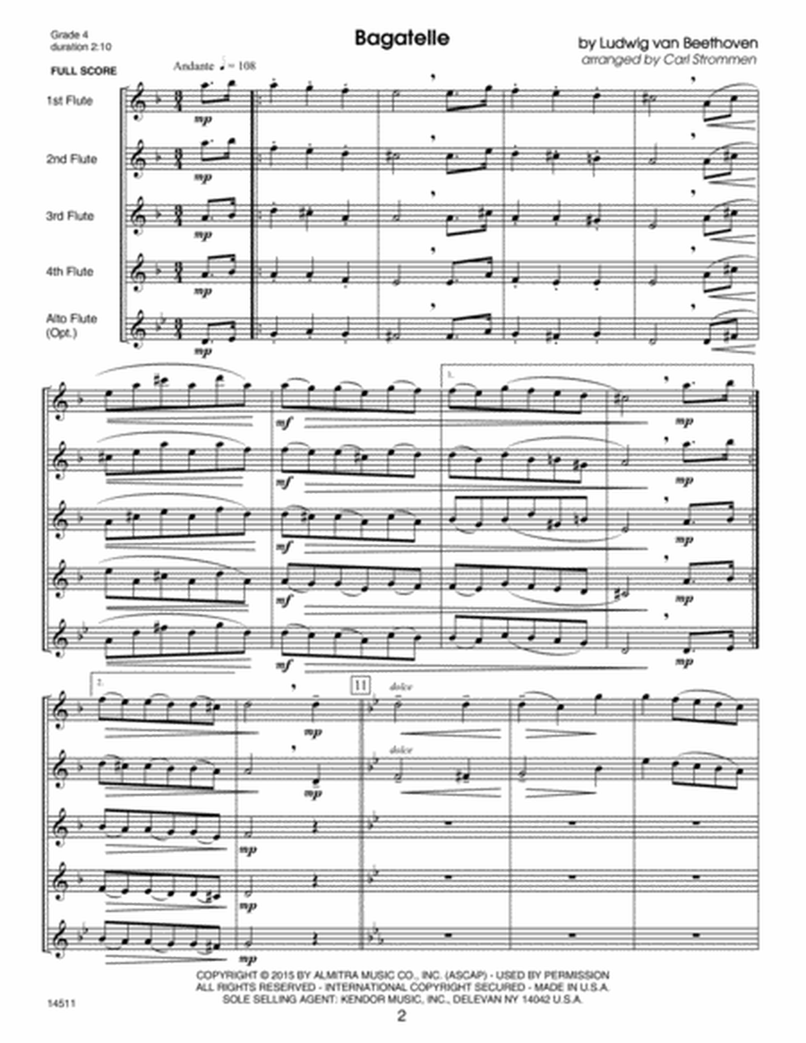 Classics For Flute Quartet - Full Score image number null