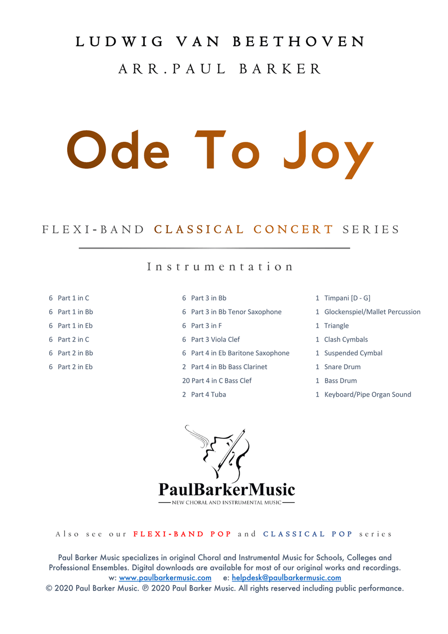 Ode To Joy (Flexible Instrumentation) Concert Band scores gallery preview page 2