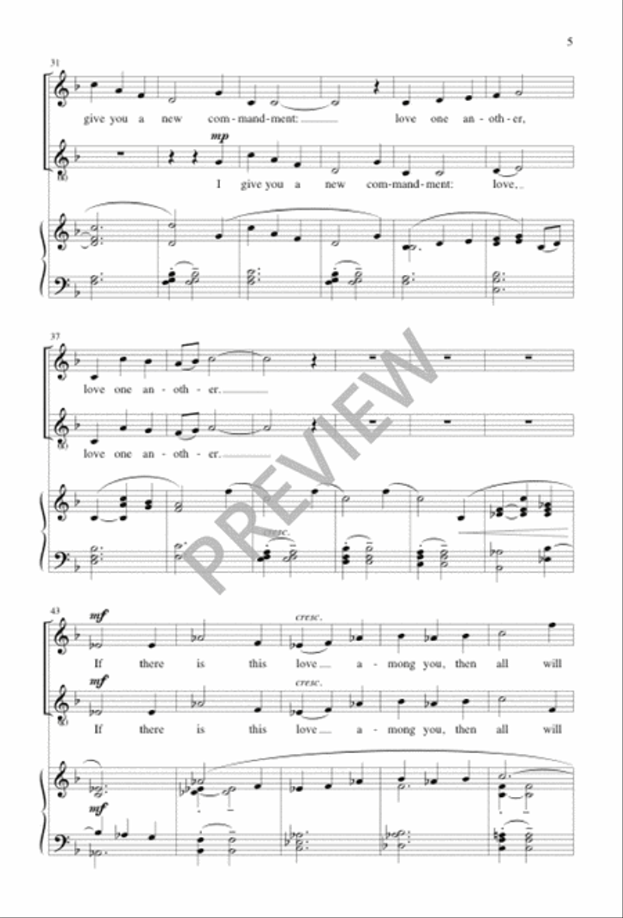I Give You a New Commandment 2-Part scores gallery preview page 4