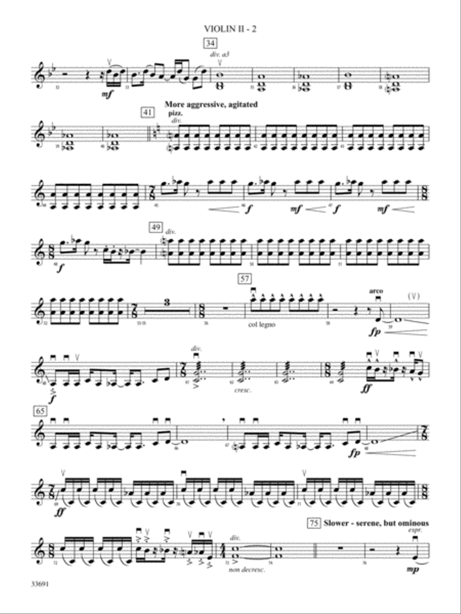 Paranoid Android (from OK Computer): 2nd Violin String Orchestra scores gallery preview page 2