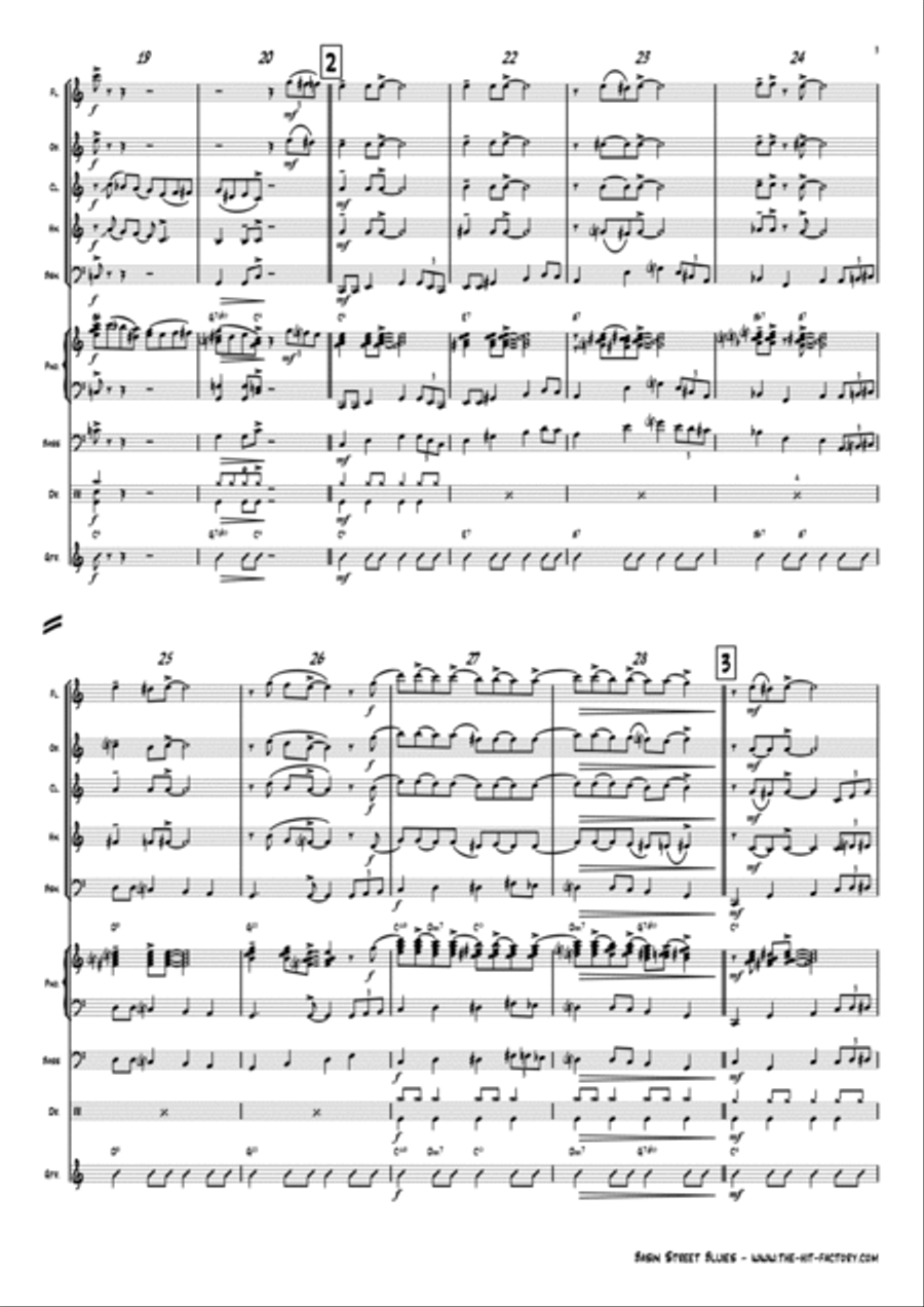 Basin Street Blues Woodwind Quintet scores gallery preview page 3