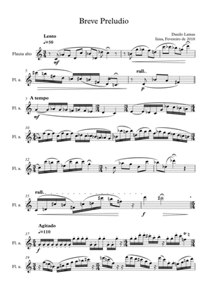 Breve prelúdio- Alto flute