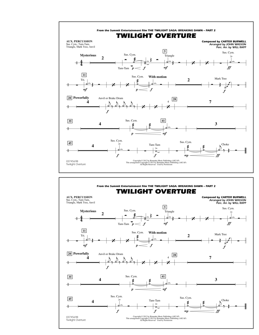 Twilight Overture - Aux Percussion