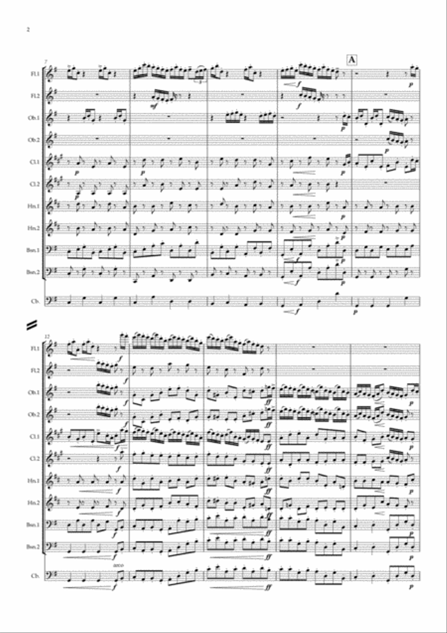 Parry: An English Suite Mvt.VII Frolic - symphonic wind Woodwind Quintet scores gallery preview page 2