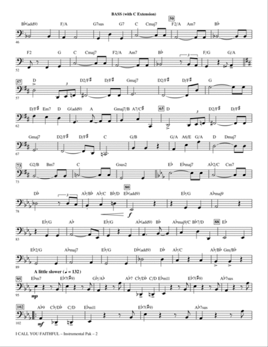 I Call You Faithful - Bass (with C Extenstion) Choir scores gallery preview page 2