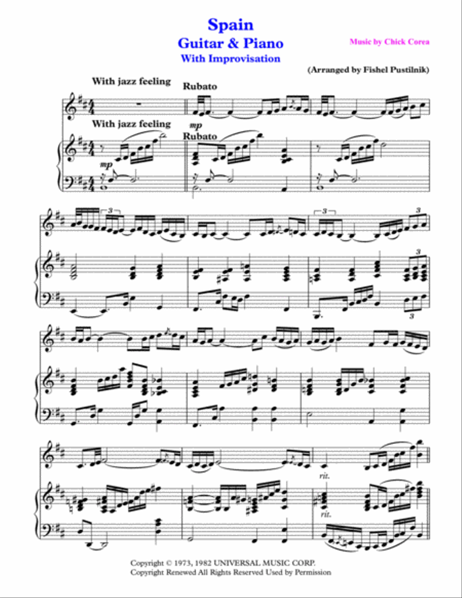 Spain Guitar scores gallery preview page 2