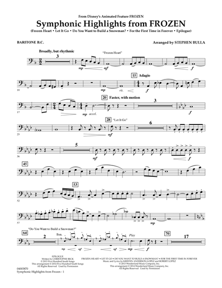 Symphonic Highlights from Frozen - Baritone B.C.