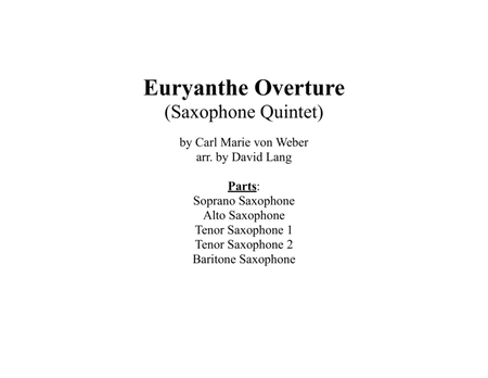 Euryanthe (Saxophone Quintet) image number null