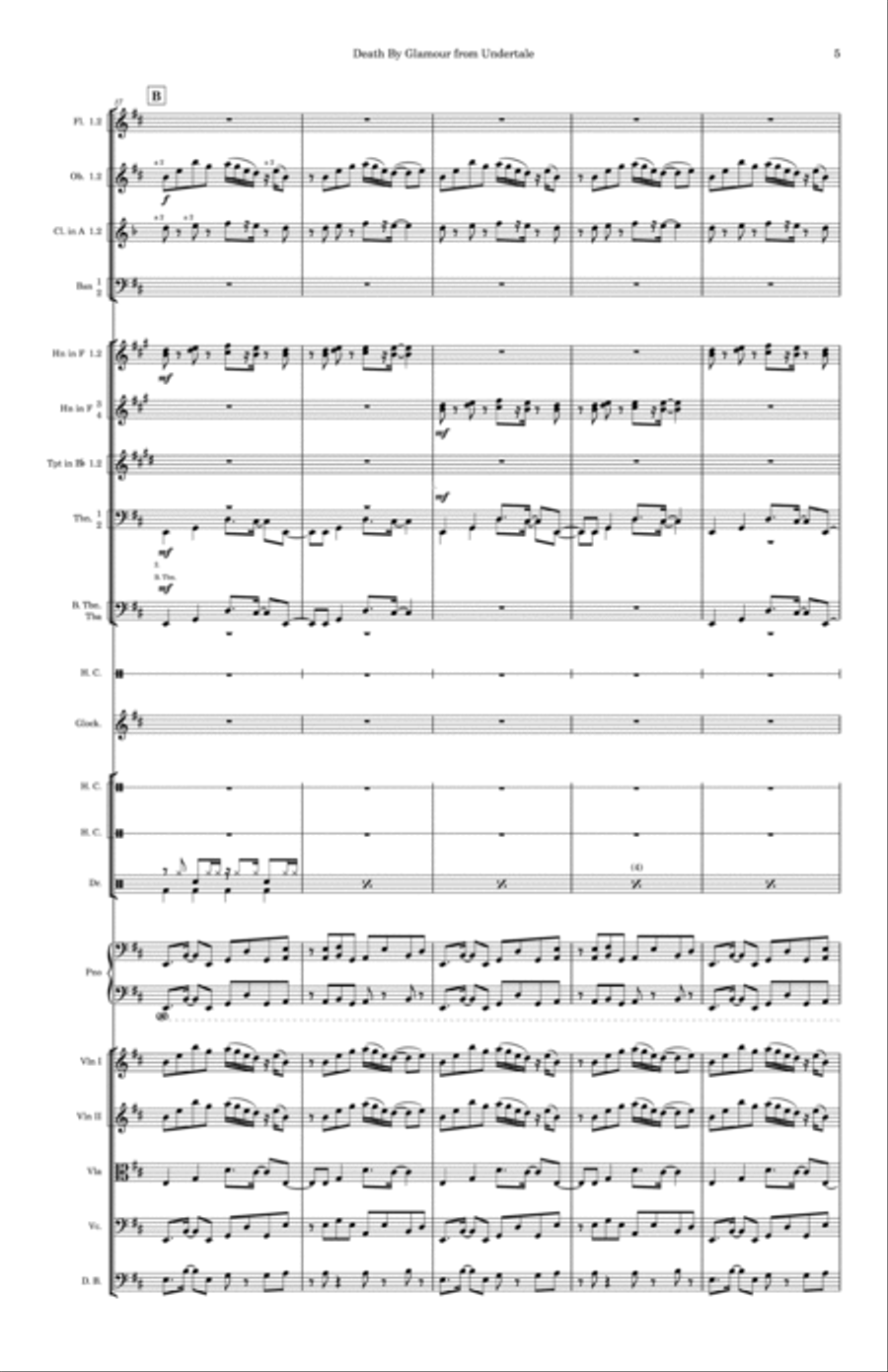 Death By Glamour Full Orchestra scores gallery preview page 5