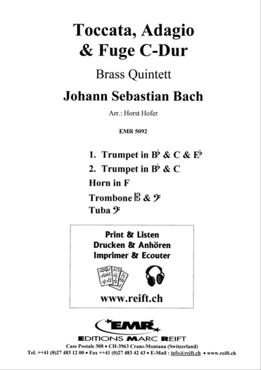 Toccata, Adagio & Fuge C-Dur