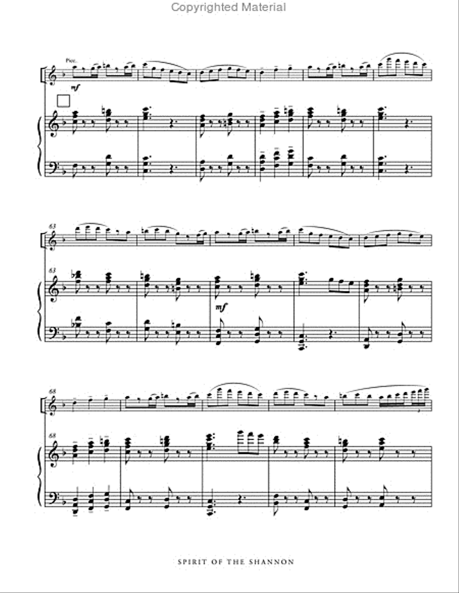 Spirit of the Shannon (piano reduction) Flute Solo scores gallery preview page 5