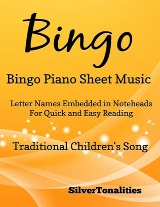 Bingo Beginner Piano Sheet Music