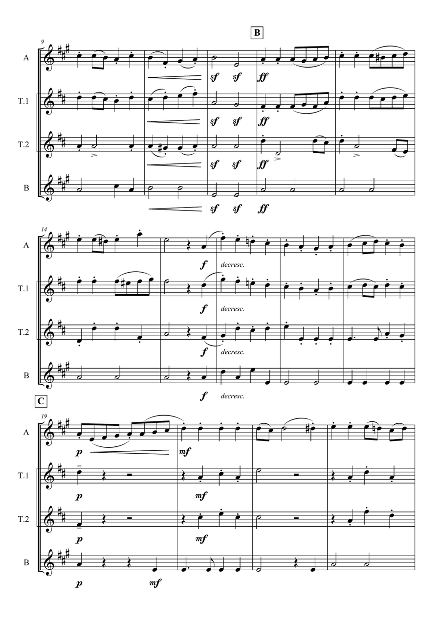 American Patrol Woodwind Quartet scores gallery preview page 2
