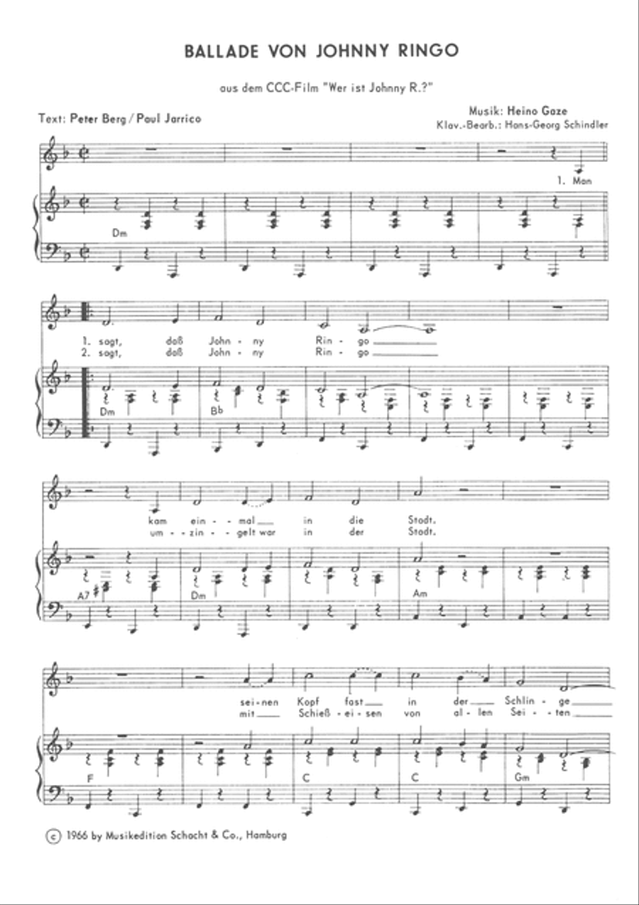 Ballade Von Johnny Ringo Voice scores gallery preview page 3