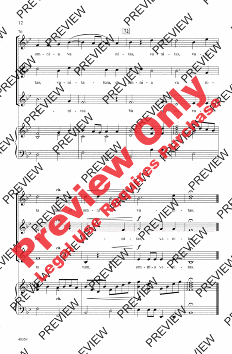 Vanitas Canon Women's Choir scores gallery preview page 12