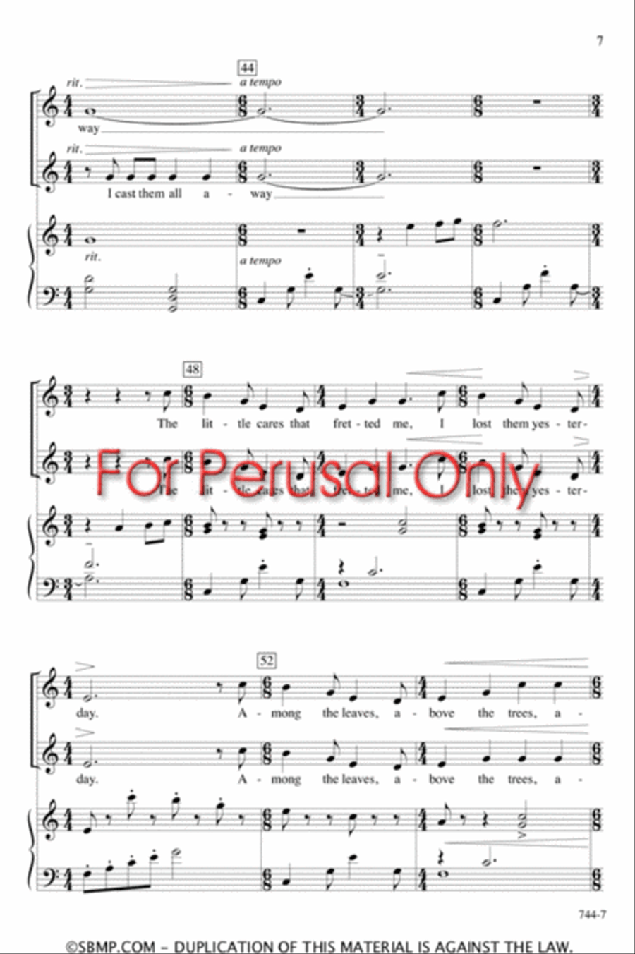 Out in the Fields - SA Octavo SA scores gallery preview page 6