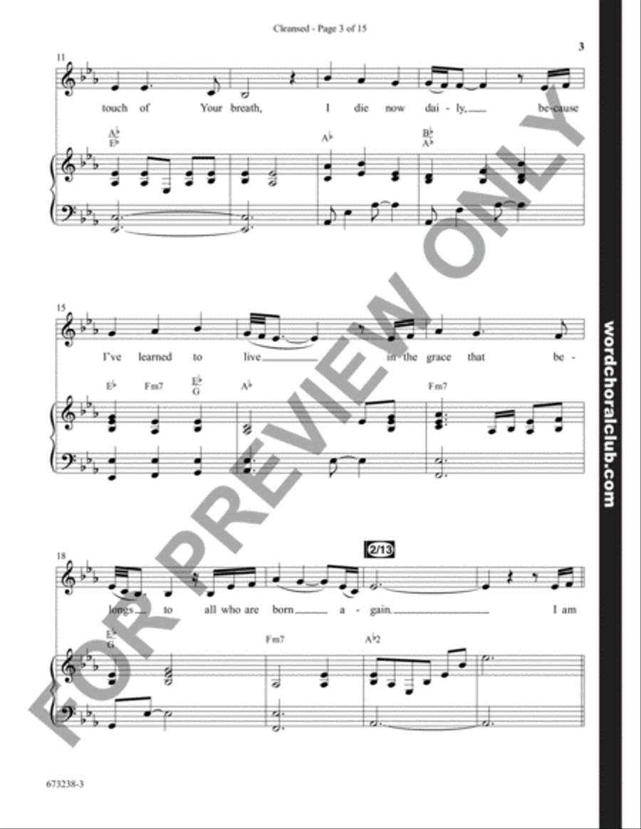 Cleansed - Anthem Cleansed - Anthem 4-Part scores gallery preview page 3