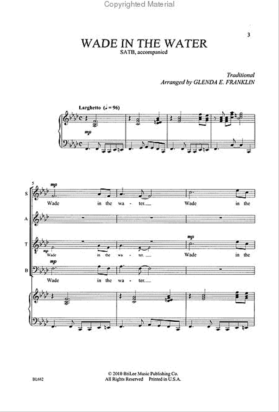 Wade In The Water 4-Part scores gallery preview page 2