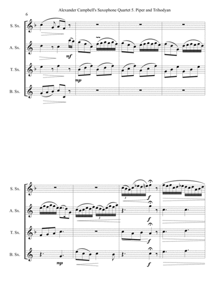 Alexander Campbell's Saxophone Quartet, 5th movement, Piper and Trihodyan image number null