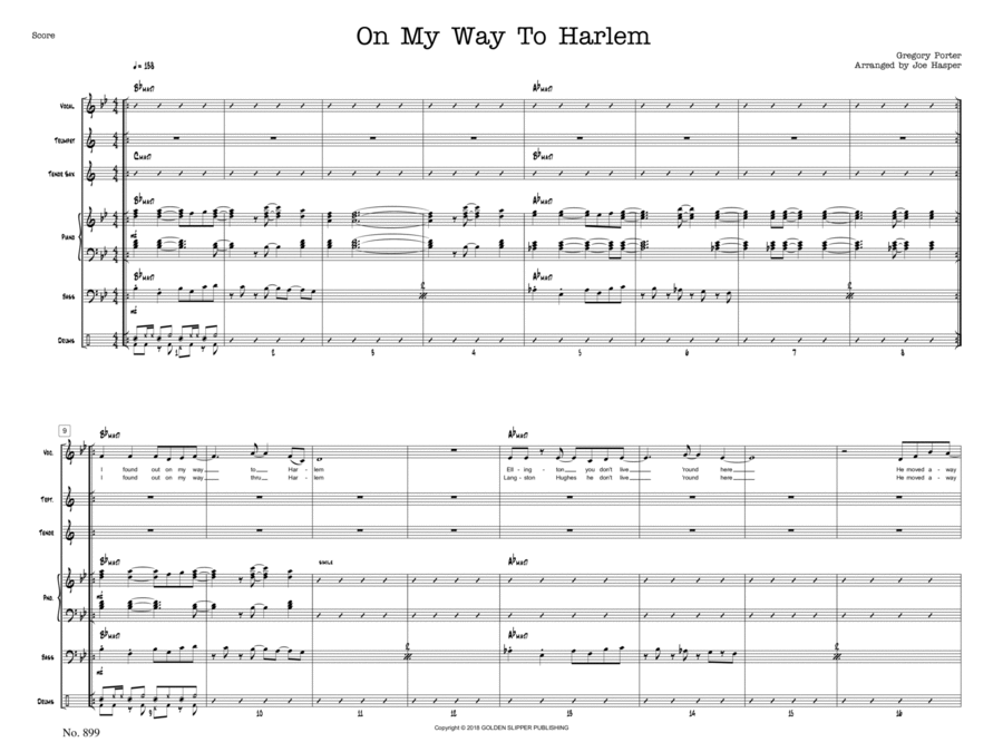 On My Way To Harlem Jazz Ensemble scores gallery preview page 1