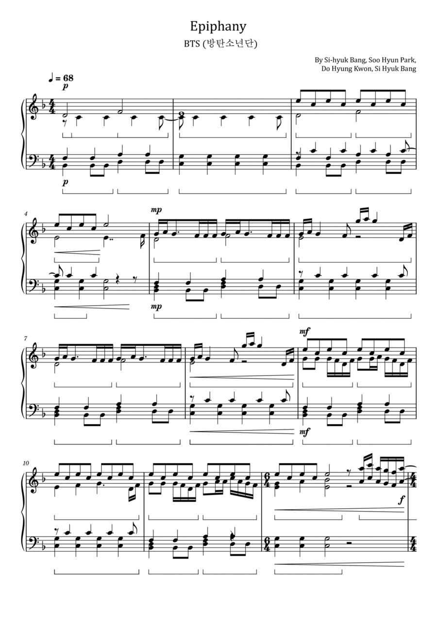 Epiphany Piano Solo scores gallery preview page 1