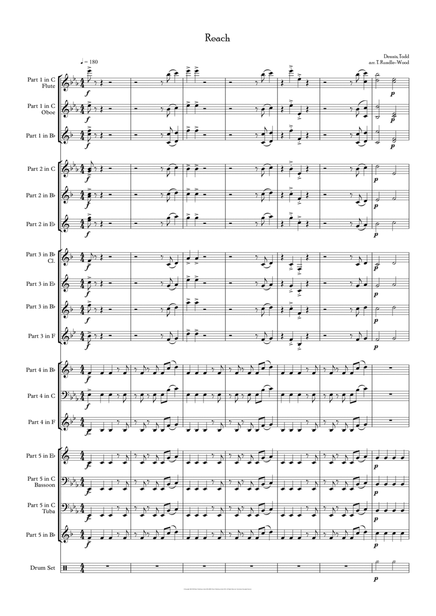 Reach Concert Band scores gallery preview page 1