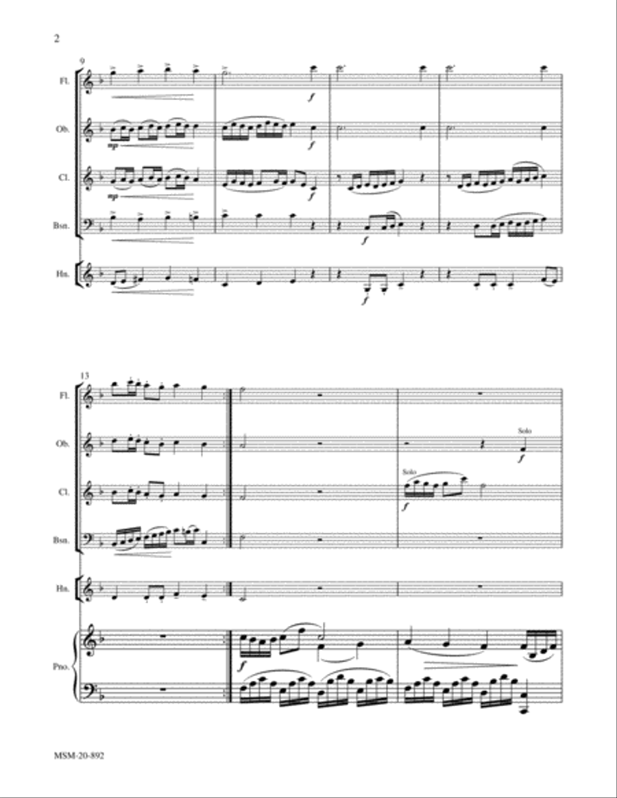 Rejoice, Ye Pure in Heart: Woodwind Quintet and Piano Woodwind Quintet scores gallery preview page 2