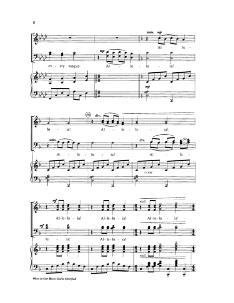 When in Our Music God Is Glorified 4-Part scores gallery preview page 8