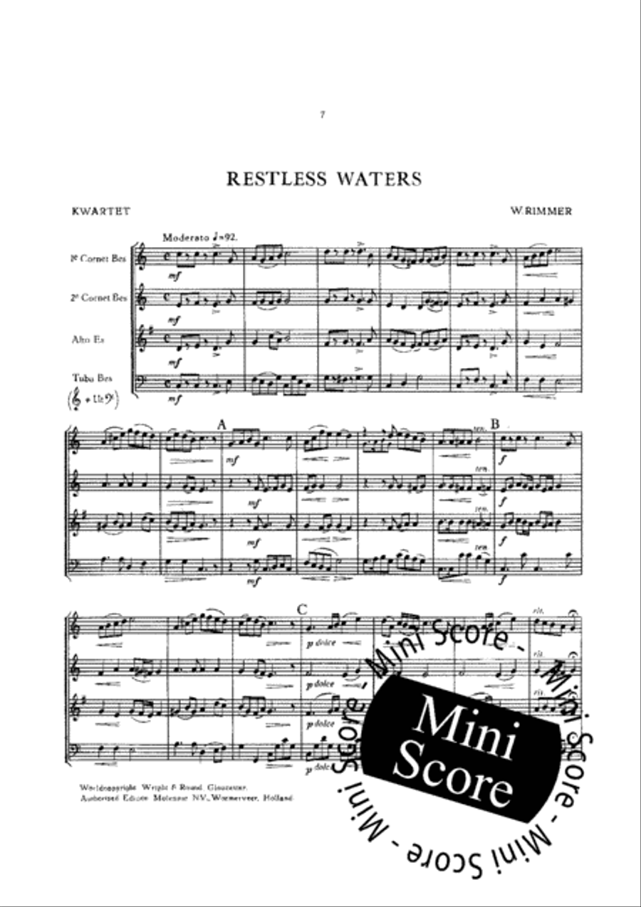 Restless Waters Restless Waters Brass Quartet scores gallery preview page 4