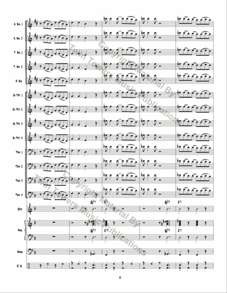 Big Red Rooster Jazz Ensemble scores gallery preview page 16