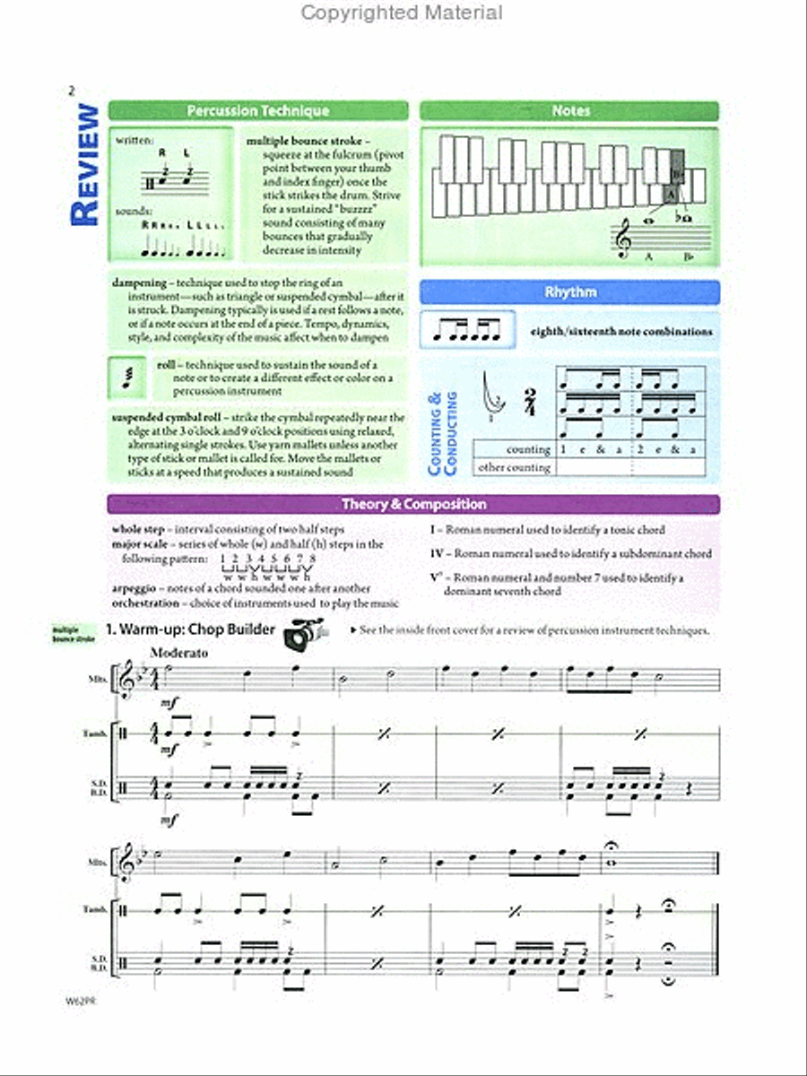 Tradition of Excellence Book 2 - Percussion Concert Band Methods scores gallery preview page 4
